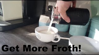 How to Get More Froth from Your Nespresso Coffee Aeroccino  Nespresso tips and help [upl. by Tray728]